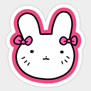 Bow Bunny Face Sticker